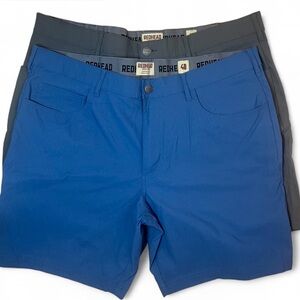 Redhead Bundle Of 2 Mens Softshell Flex Shorts Blue Grey Casual Size 40